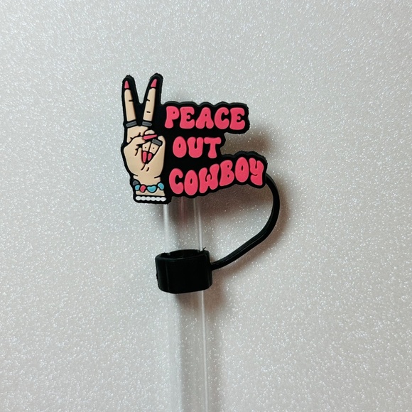 Western Straw Topper Peace Out cowboy - Picture 1 of 1